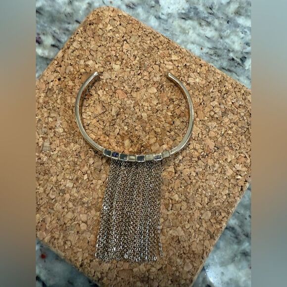 NEW NORDSTROM Elegant Gold Chain Fringe Bracelet - Picture 3 of 6